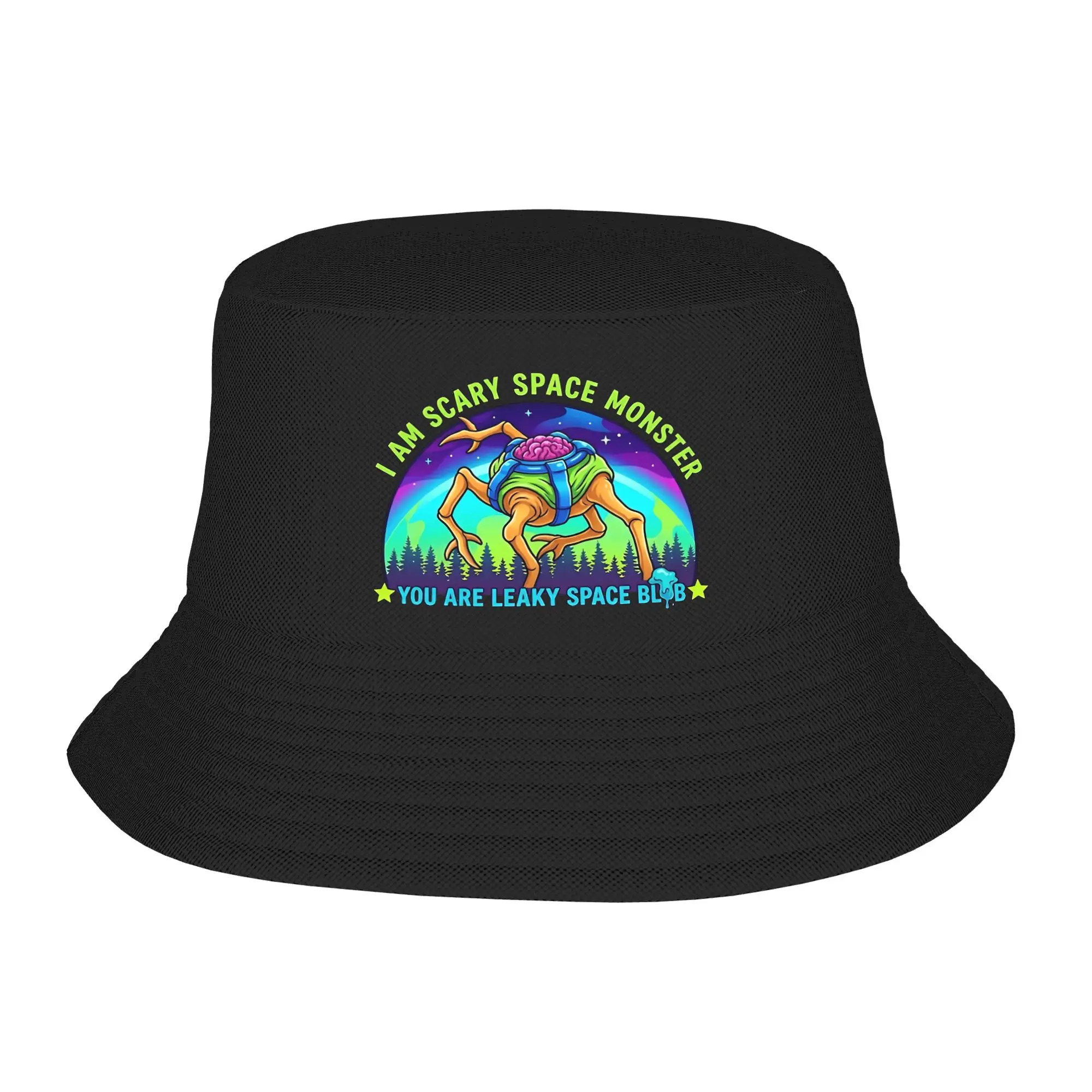 I AM SCARY SPACE MONSTER Project Hail Mary Bucket Hat  Harajuku Fisherman Caps For Couple Retro Travel Hiking Visor Hats Gift