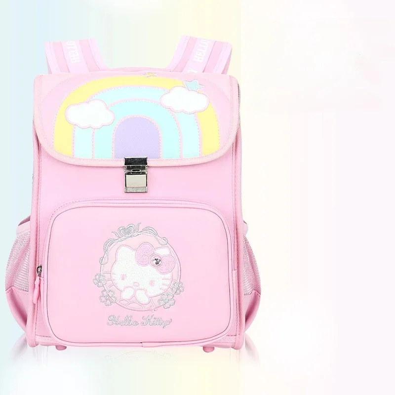 Hello Kitty Sanurgente Sac à Dos de Grande Capacité pour Élève du Primaire, Cartable de Dessin Animé Mignon, Imperméable et observateur