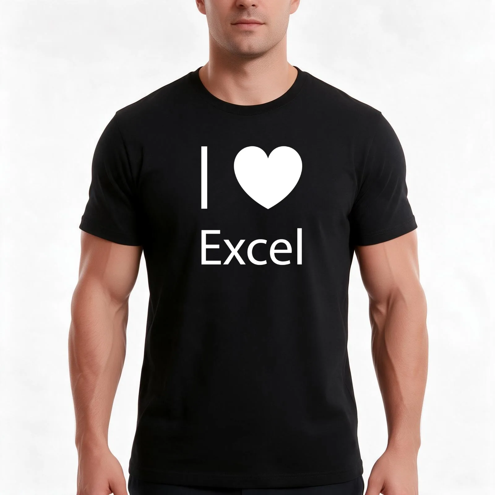 i love excel T-Shirt, Summer Casual Cotton Tee, Oversized Streetwear Tops, Vintage Graphic Print, Loose Fit Short Sleeve