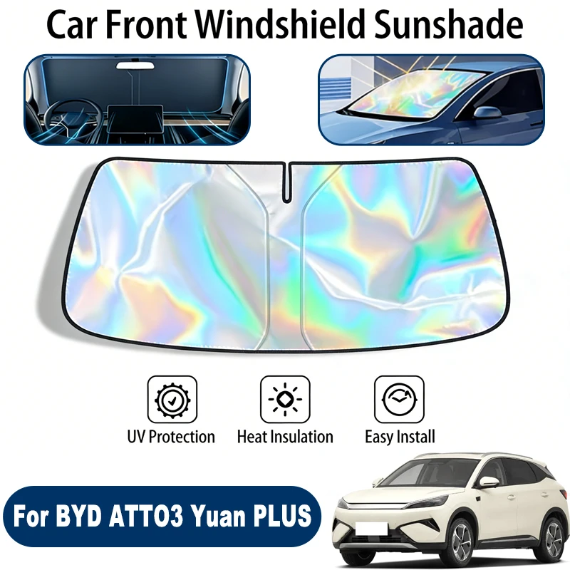 

Windshield Sun Shade For BYD ATTO3 Yuan PLUS Foldable UV Reflective Front Window Sun Protection Cover Accessories