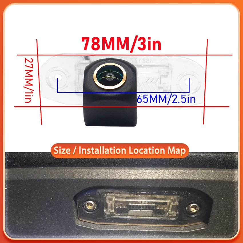 For Volvo S40 S60 S60L S80L XC90 XC60 V60 HD CCD 1080x720P 170° Golden FishEye Vehicle Rear View Night Vision Car Reverse Camera
