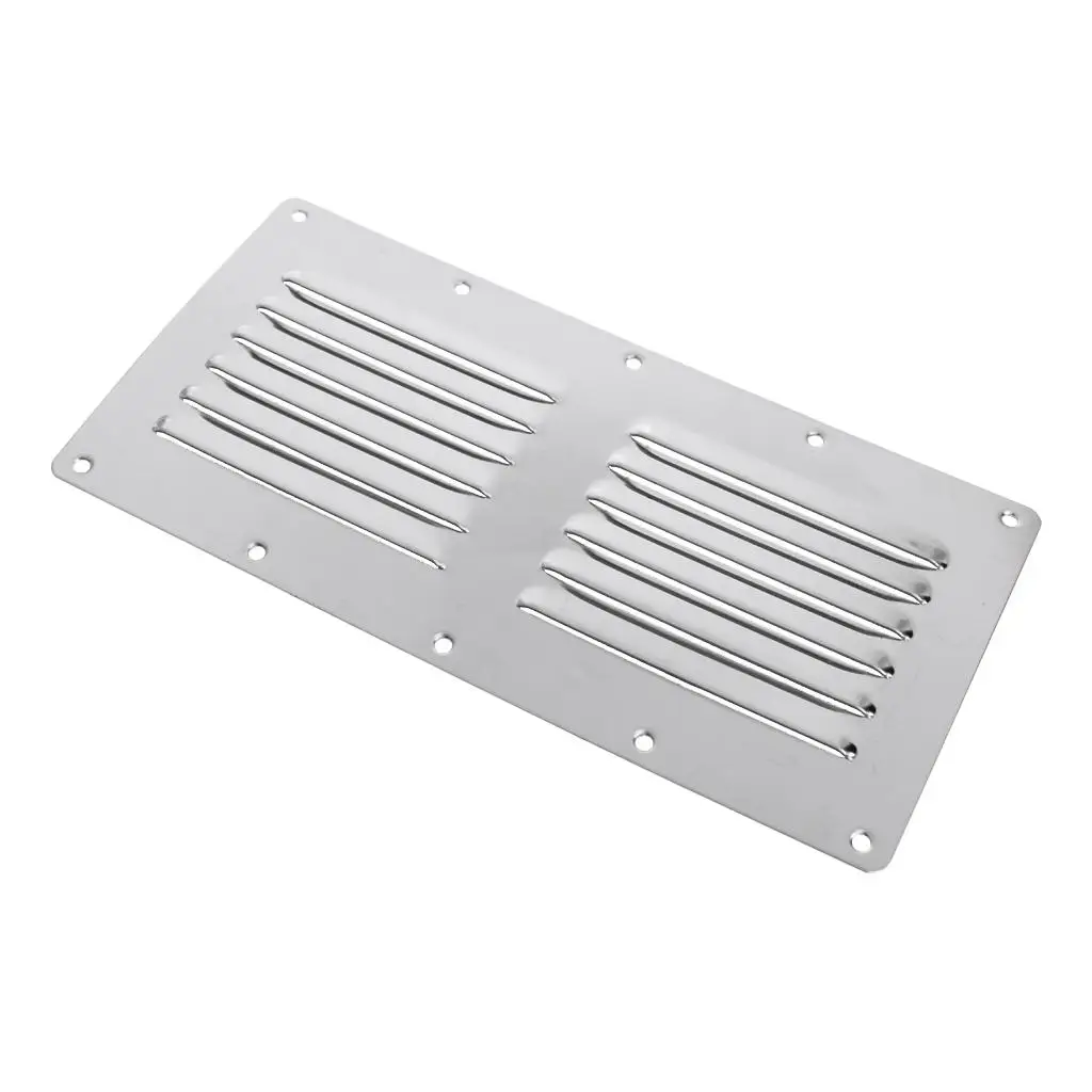 Marine Stainless Steel Boat Louvered Vent Cover Louver Ventilation Ventilator Yacht Air Vent Grille Cover Accessories 230x115mm