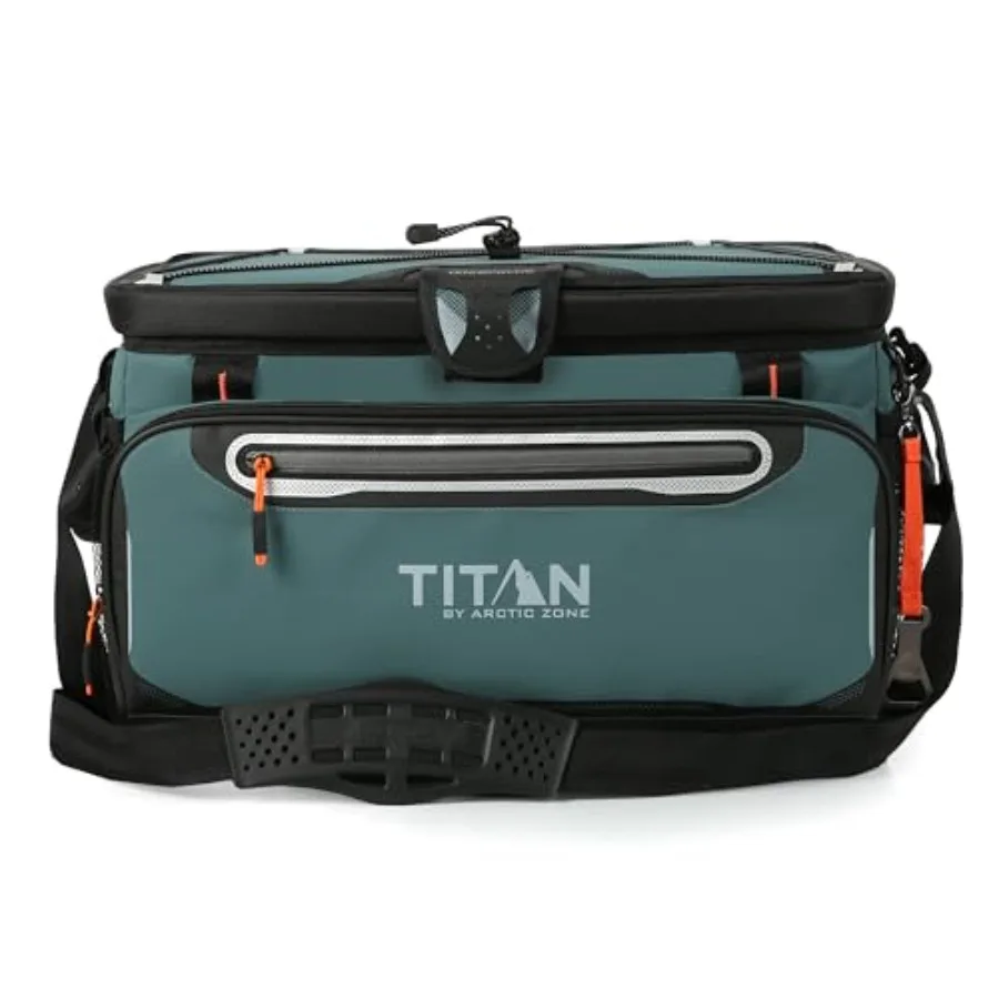 

Zipperless Soft Sided Cooler with HardBody Liner and SmartShelf, Insulated Bag with Shoulder Strap and Bottle Opener for Beach,