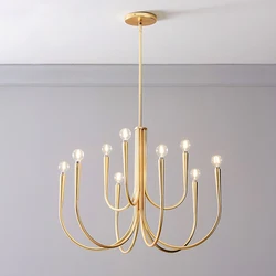 Lampadario a soffitto di design nordico in oro per soggiorno, tavolo centrale, camera da letto, soffitta, lampade a sospensione, decorazioni per la casa, apparecchi di illuminazione