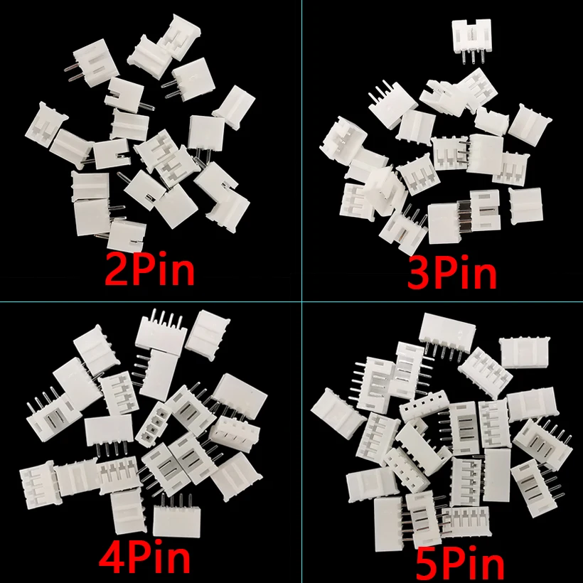 100Pcs JST PH 2.0 2/3/4/5 Pin Terminal Plastic Housing Male Female Pin Header Connector JST 2.0 2mm Plug Socket Shell