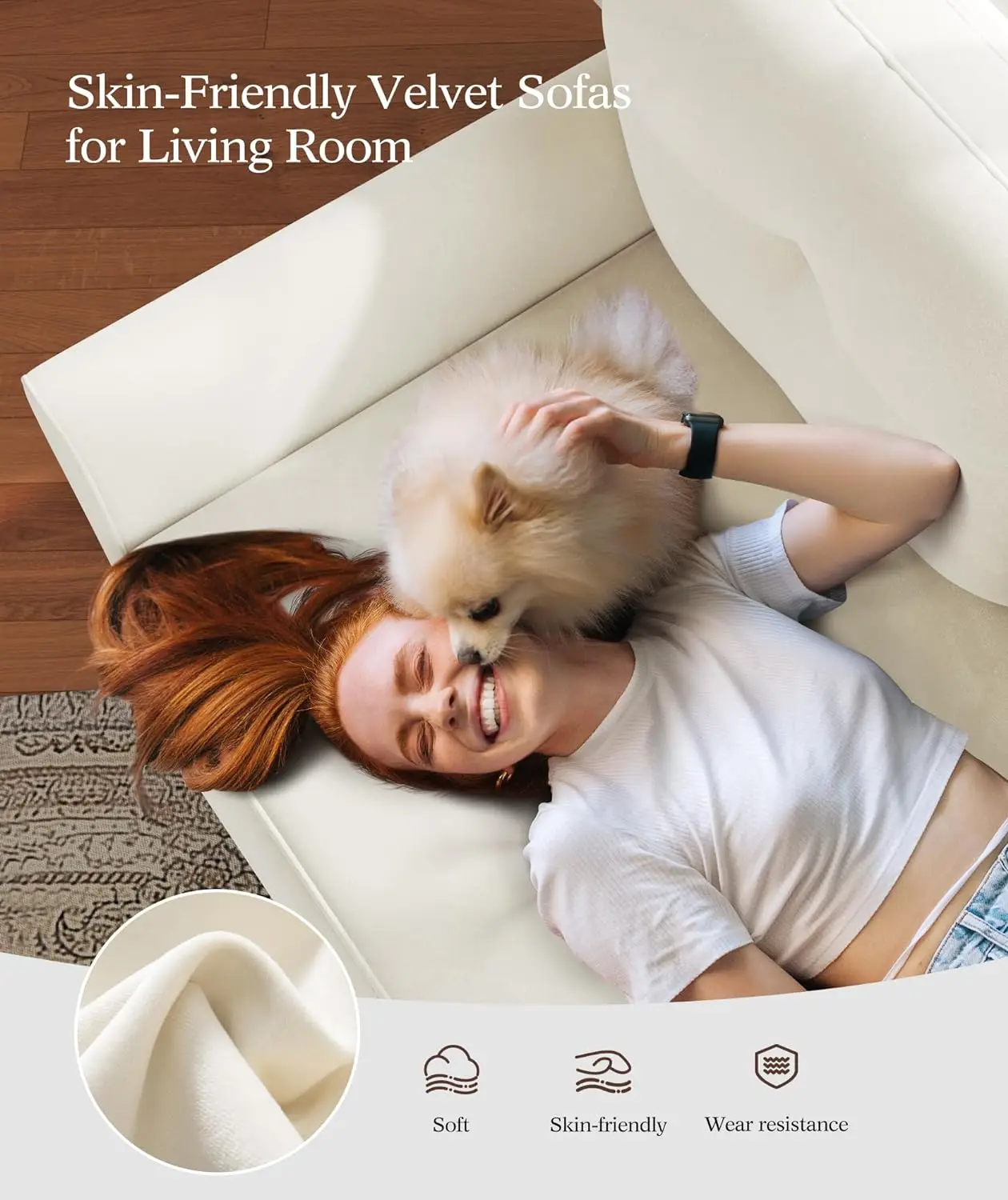 Assentos profundos Loveseat Sofá, Assento de amor confortável, Configuração sem ferramentas, Mini sofá para espaços pequenos, 2 assentos, 21 polegadas, 48 polegadas