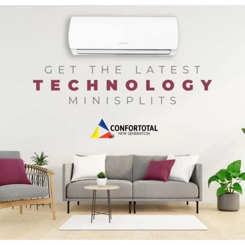 Confortotal 12000 BTU Mini Split Air Conditioner and Heat Pump 110V Ductless,1 ton,with WIFI Compatible with Alexa