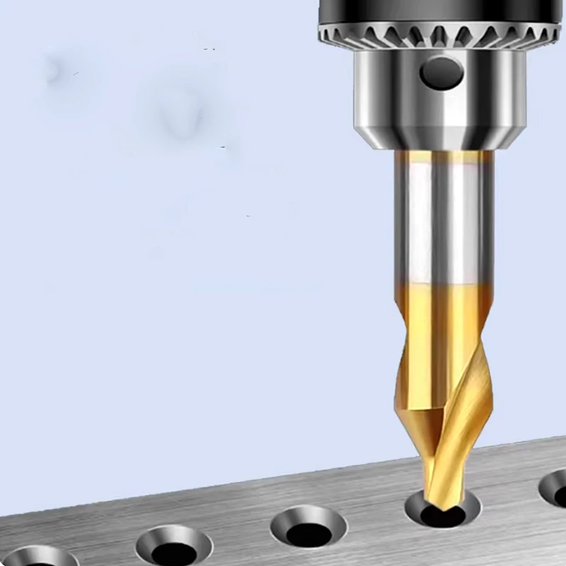 

YRFL 5PCS HSS Center Drill Bit Combined Center Drills 60 Degree Countersinks Angle Bit Metal Drill Bit HSS-TIN