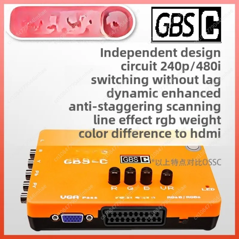 ODV-GBS-C AIO OSSC Control RGBS/YPBPR/RGBHV to VGA/HDMI-Compatible Low Resolution Video Converter Adapter-US Plug