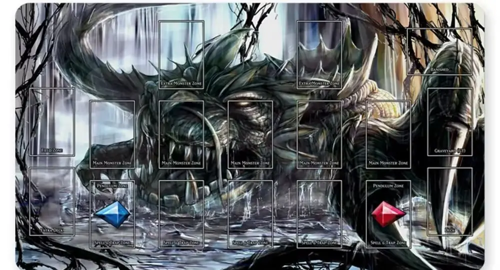 

YuGiOh Playmat Blue-eyes Ultimate Dragon Dark Magician Duel Monsters Playmats, совместимые с OCG TCG + бесплатная сумка - ygo (36)