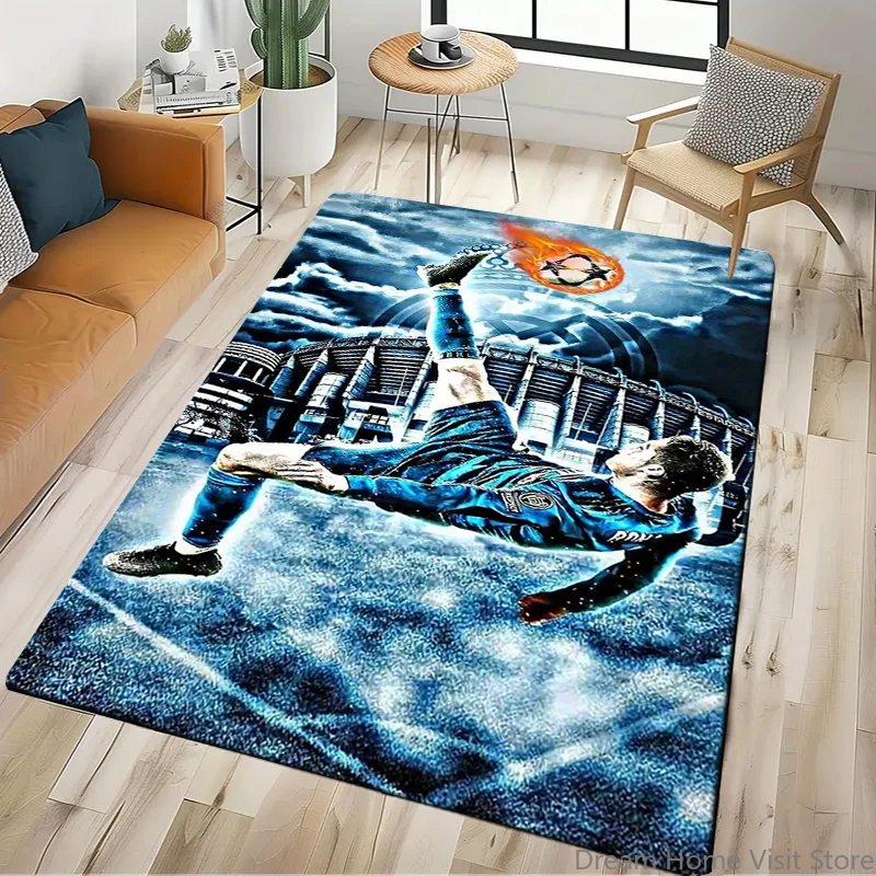 15 Size Goat Football Star R-Ronaldo Cartoon Carpet Rug for Bedroom Living Room Sofa Home Doormat Decor,Large Non-slip Floor Mat - view 2