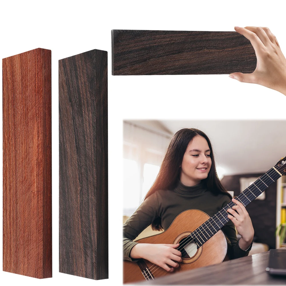 Madera de ébano negro resistente al desgaste para sillín de guitarra, puente de guitarra, puente de bajo y accesorios de guitarra, materia prima
