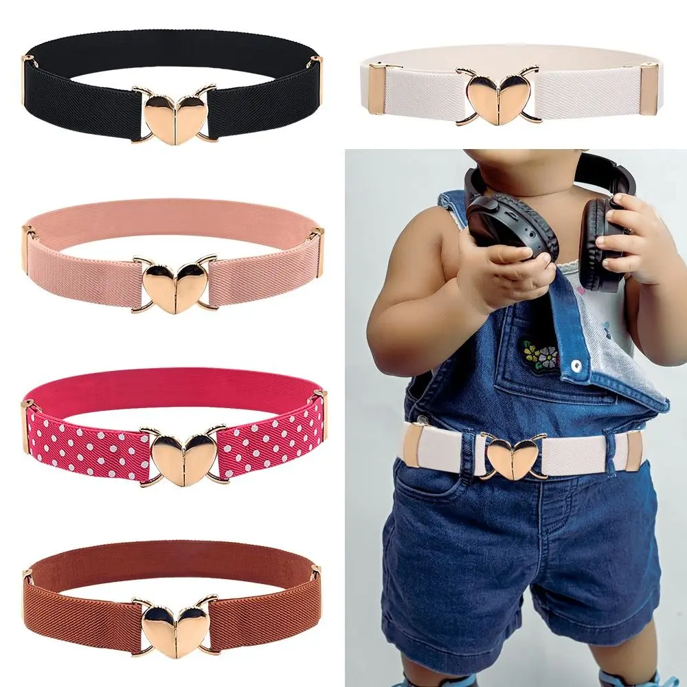 Ceinture artificiel astique Multicolore Réglable en Forme de Cœur pour Enfant, Accessoire, 2022