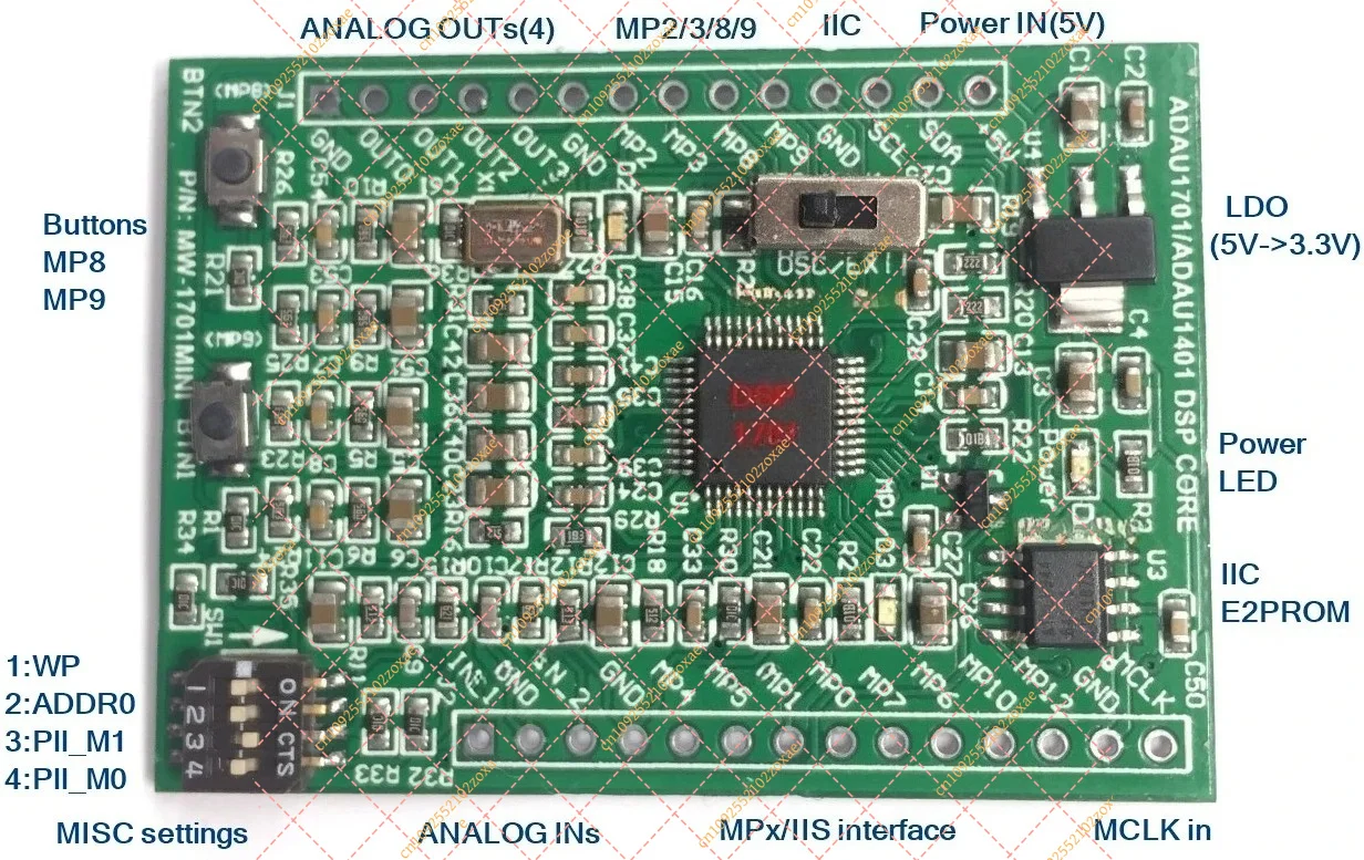 ADAU1701 ADAU1401 Mini DSP Core Board Module Digital Signal Processor Development Electronic Components DIY Audio Kit