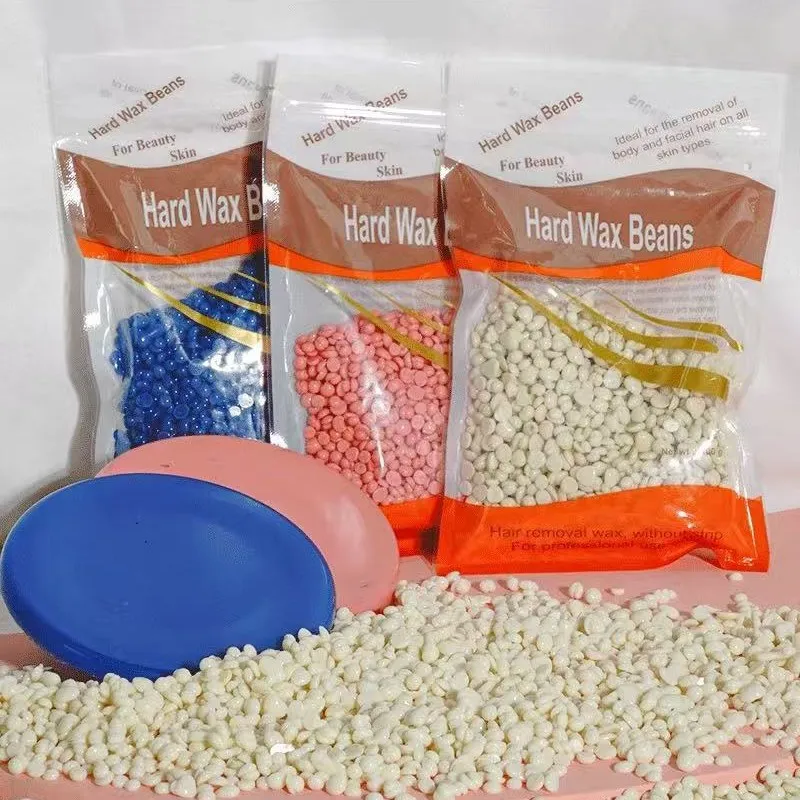 100g Depilatory Hard Wax Beans Hot Beads with Natural Ingredient Hair Removal Wax Beads for All Body and Bikini Areas