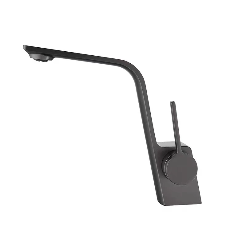 

Simple and stylish black faucet Hot and cold basin All copper basin faucet