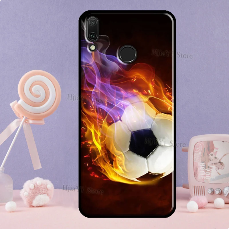 Fire Football Soccer ball For Huawei Nova 5T 2i Phone Case For Huawei Y5 Y6 Y9 Y7 2017 2018 2019 Y6P Y5P 2020 Case