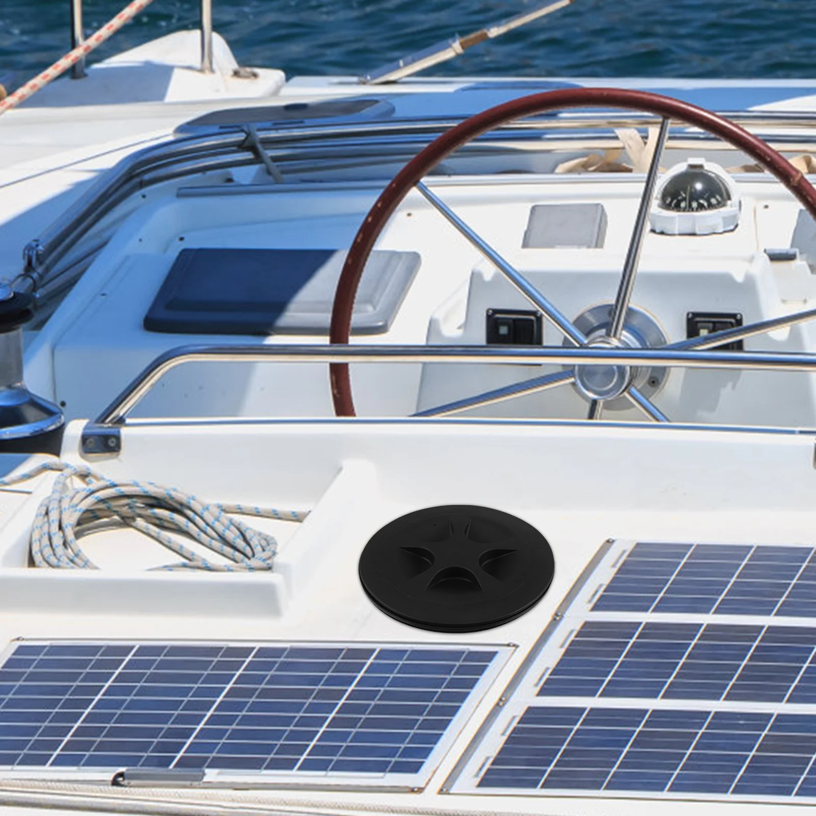 

7.47'' Rotating Hatch Cover Round Plastic Deck Plate Waterproof Boat Access Lid For Kayak Canoe Yacht Small Boats Marine