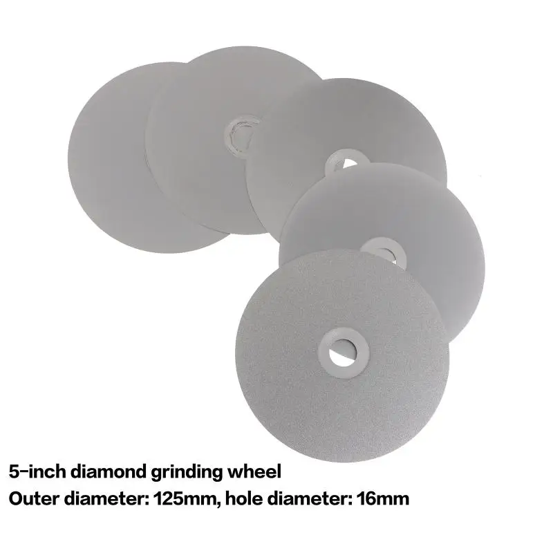5 Inch Diamond Grinding Wheel Plate for Jade Ceramics Super Fine Polishing Disc for Gemstone Art Projects