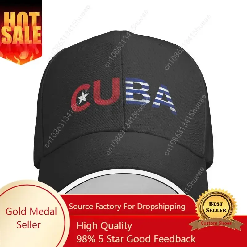 

Custom Cuba Baseball Cap Women Men Breathable Cuban Flag Dad Hat Streetwear