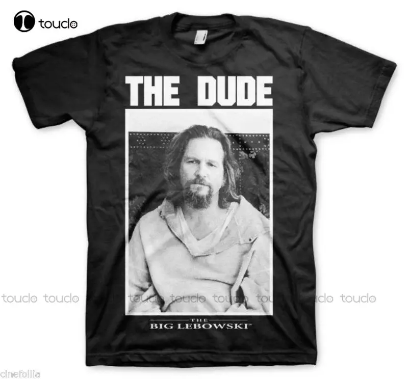 T-Shirt Big Lebowski The Dude Jeff Bridges Photo Short Sleeve O Neck Casual Men Print Fashion High Quality Street Wear Tees