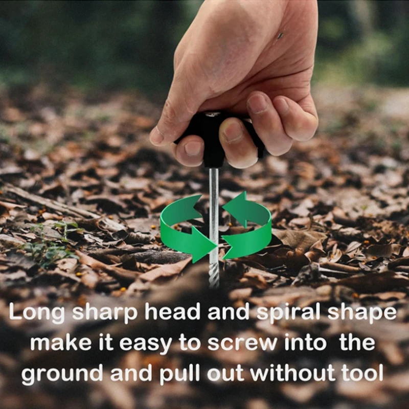 Tent Stake Screws Tree Stump Kit Tent Nails Camping Anti-Rust Ground Stakes Spiral Ground Nails For Patio(20 PCS)