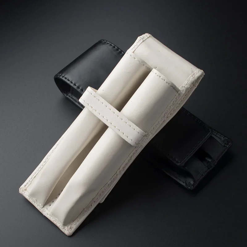 high quality (White) Leather Pencil Cases Pen Bag luxury school Office Stationery pencil bag Free shipping