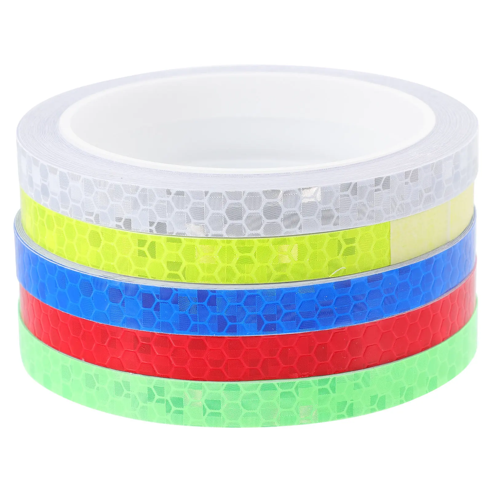 5 Rolls Reflective Stickers Bike Decoration Adhesive Cuttable Night Visibility Enhancer for Bicycle Motorcycle Safety Reflector