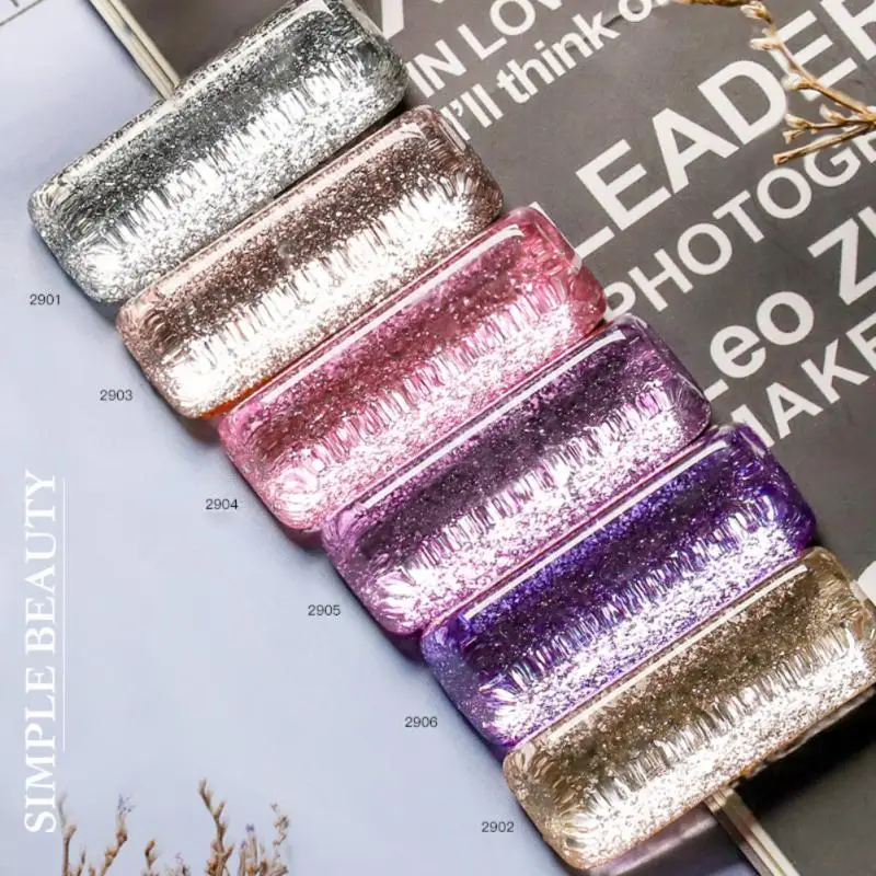 تألق جيل للأظافر البولندية الترتر بيرليسسينت UV LED هلام طلاء الأظافر شبه دائم قاعدة معطف فوقي مسمار الفن الورنيش TSLM2