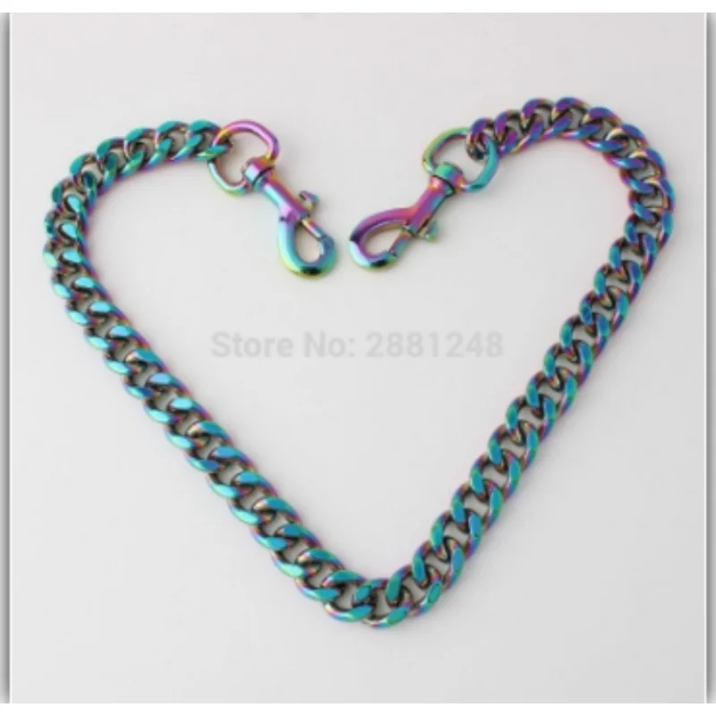 22mm 13mm Rainbow Aluminum Chain Light Weight Bags Purses Strap Accessory Wholesale 30-140CM Bag Chain Strap