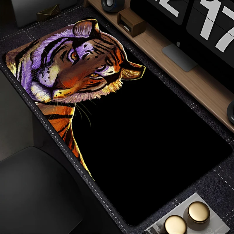 Jungle Tiger Mouse Pad Laptop Cool Anime Gamer Cabinet Mousepad Office Computer Gaming Accessories Desk Mat 900x400 Keyboard Rug