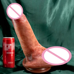 Super Soft Realistic Silicone huge Dildo with Strong Suction Cup Hand-Free Play Vagina G-spot Anal Dick Adult Sex Toy for Women