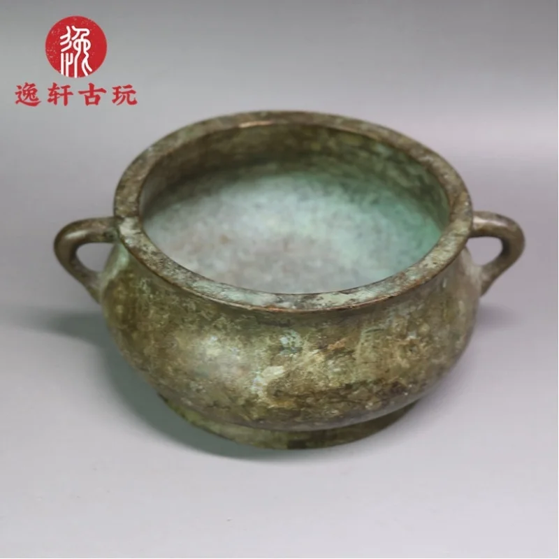 Antique Bronze Collection: Handmade Pure Copper with Old Patina, Collectible Incense Burner