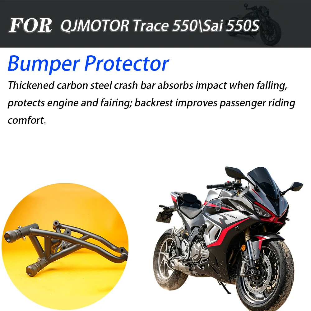 Anti‑Collision Protective Spring‑Head Crash Bar Mod Kit For QJMOTOR Trace 550 Sai 550S Performance Motorbike