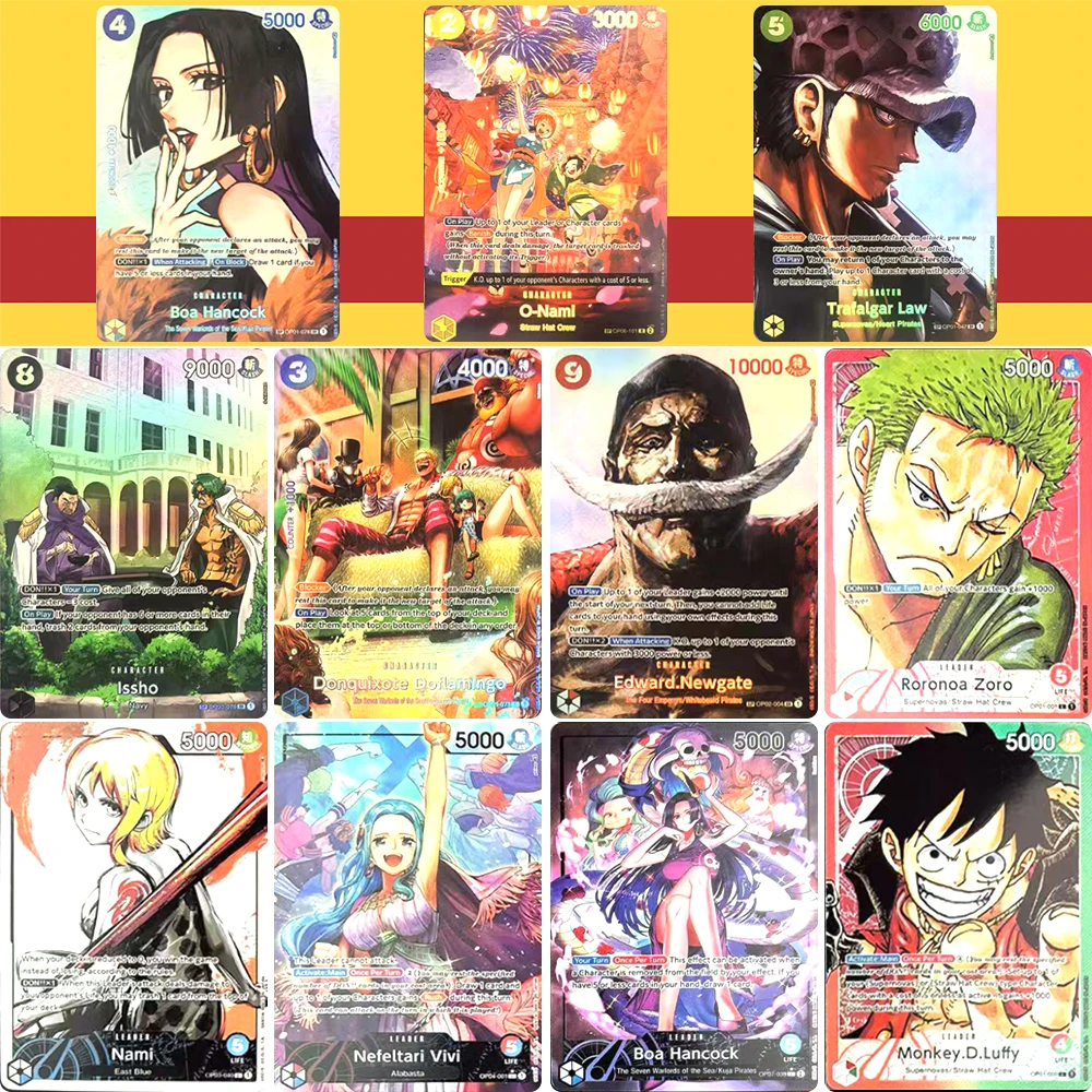 

Anime characters OPCG DIY Boa Hancock Trafalgar D Water Law Homemade texture Collection card Christmas birthday gift toys