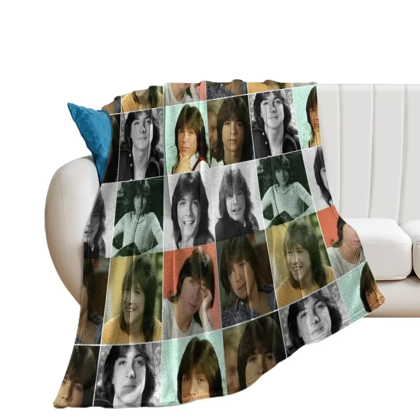 

david cassidy aesthetic collage Throw Blanket Bed covers christmas gifts Designers Blankets