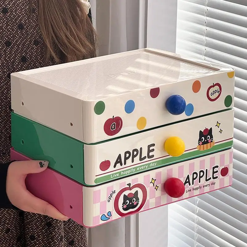 

Dopamine Desktop Storage Box Drawer Multifunctional Cosmetics Shelf Stationary Organizer Large Capacity Sundries Organizer