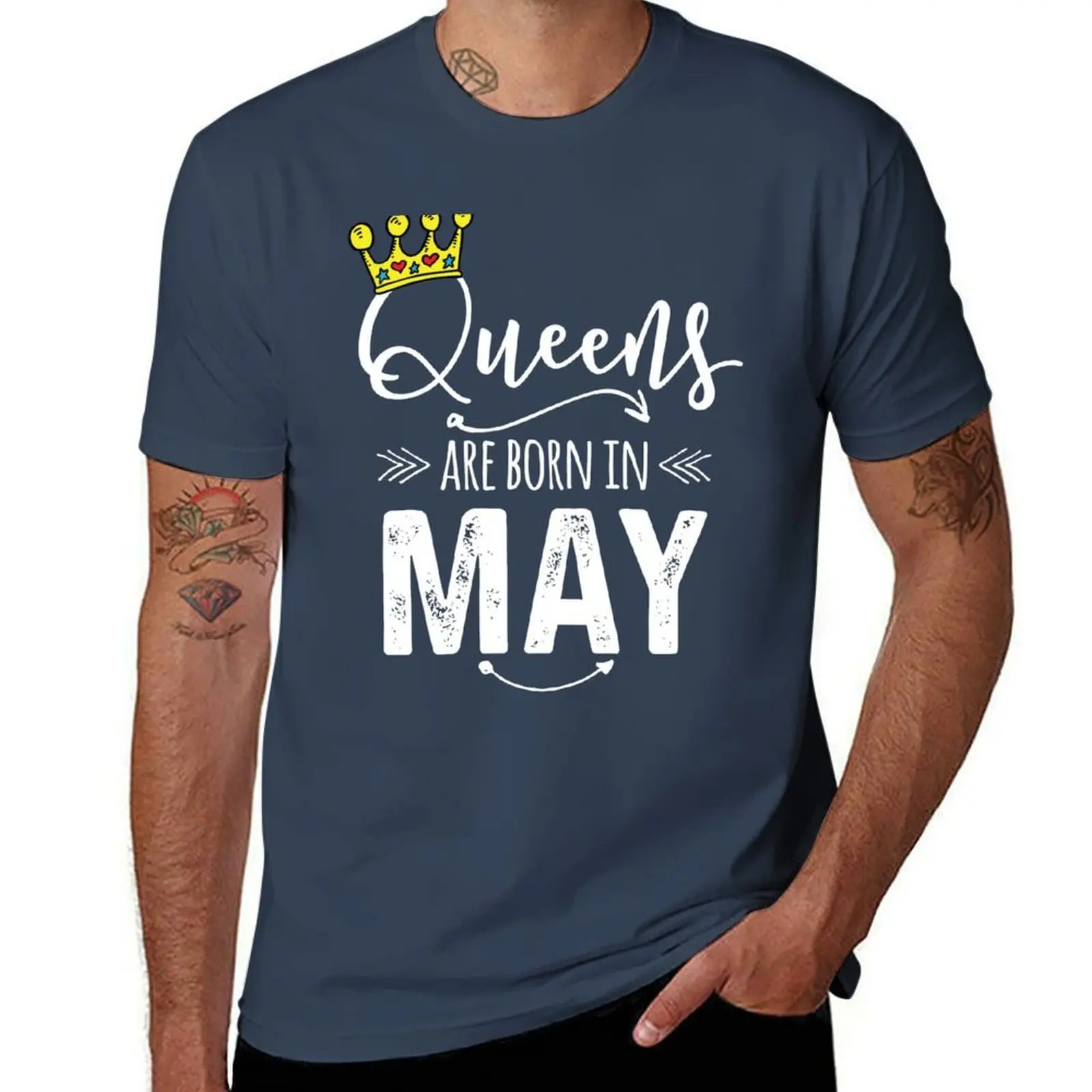 Queens Are Born In May T-Shirt Holiday All Match T-Shirt