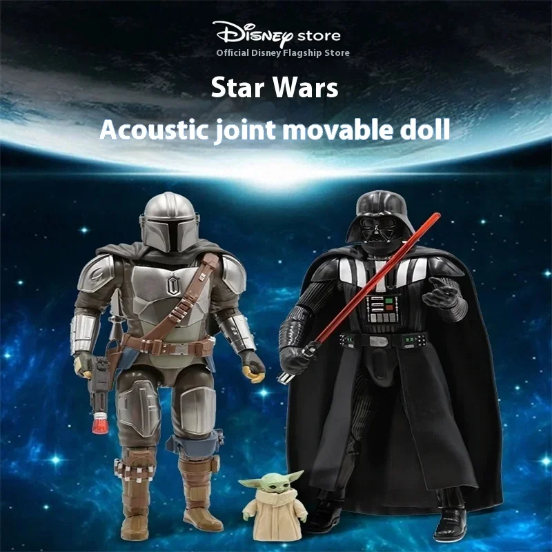 

Disney Official Star Wars Darth Vader Mandalorian Soundable Joint Action Figures Toy Model Decoration Children'S Birthday Gift