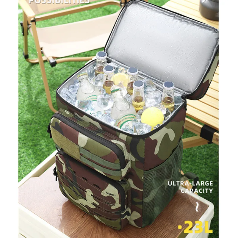 Camping Picnic Lunch Bag Insulated Food Carrier Storage Backpack Adults Hanging Gadgets Wild Trips Supplies Thermal Cooler Boxes