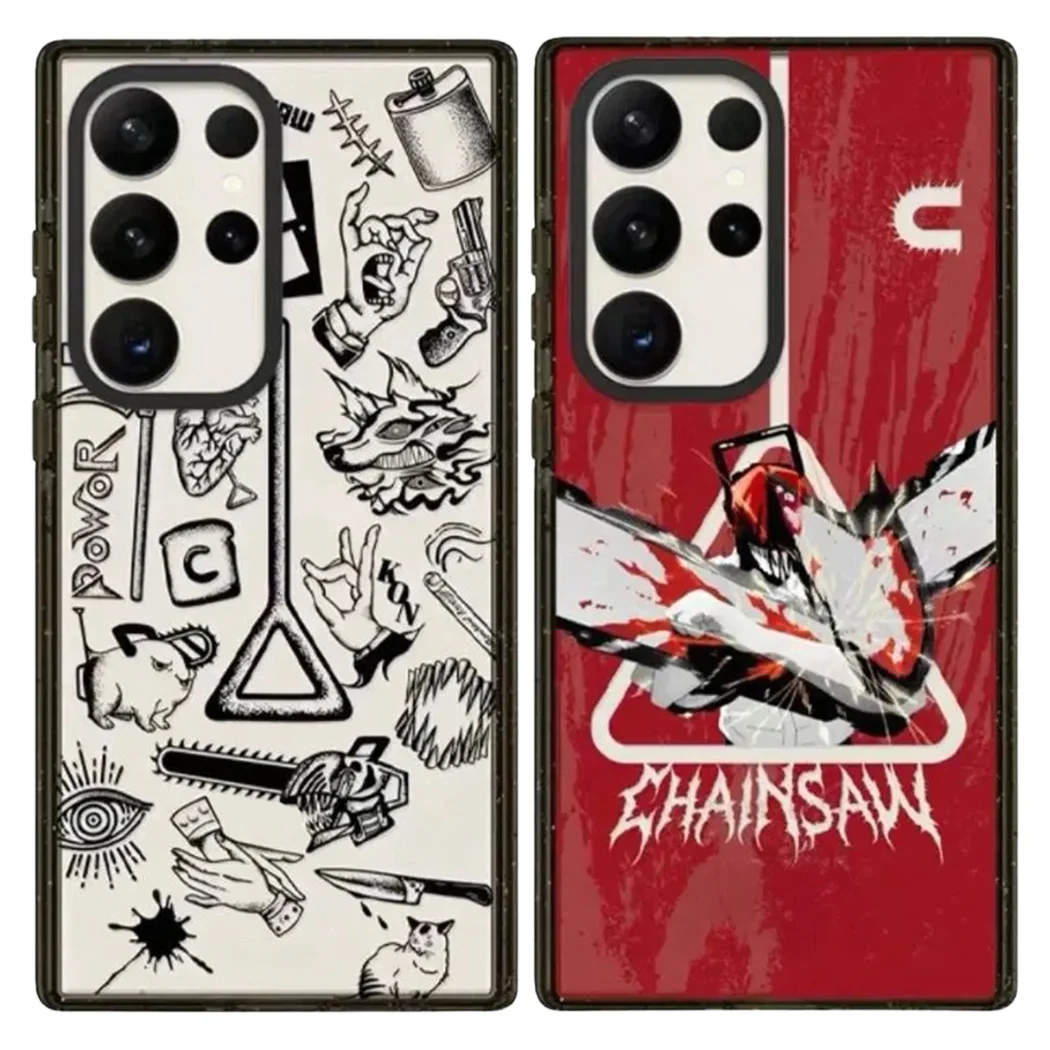 

Anime Chainsaw Pattern Acrylic Magnetic Case: Compatible with Samsung Galaxy S23 U S24U S25 Ultra S25+ Plus Shell