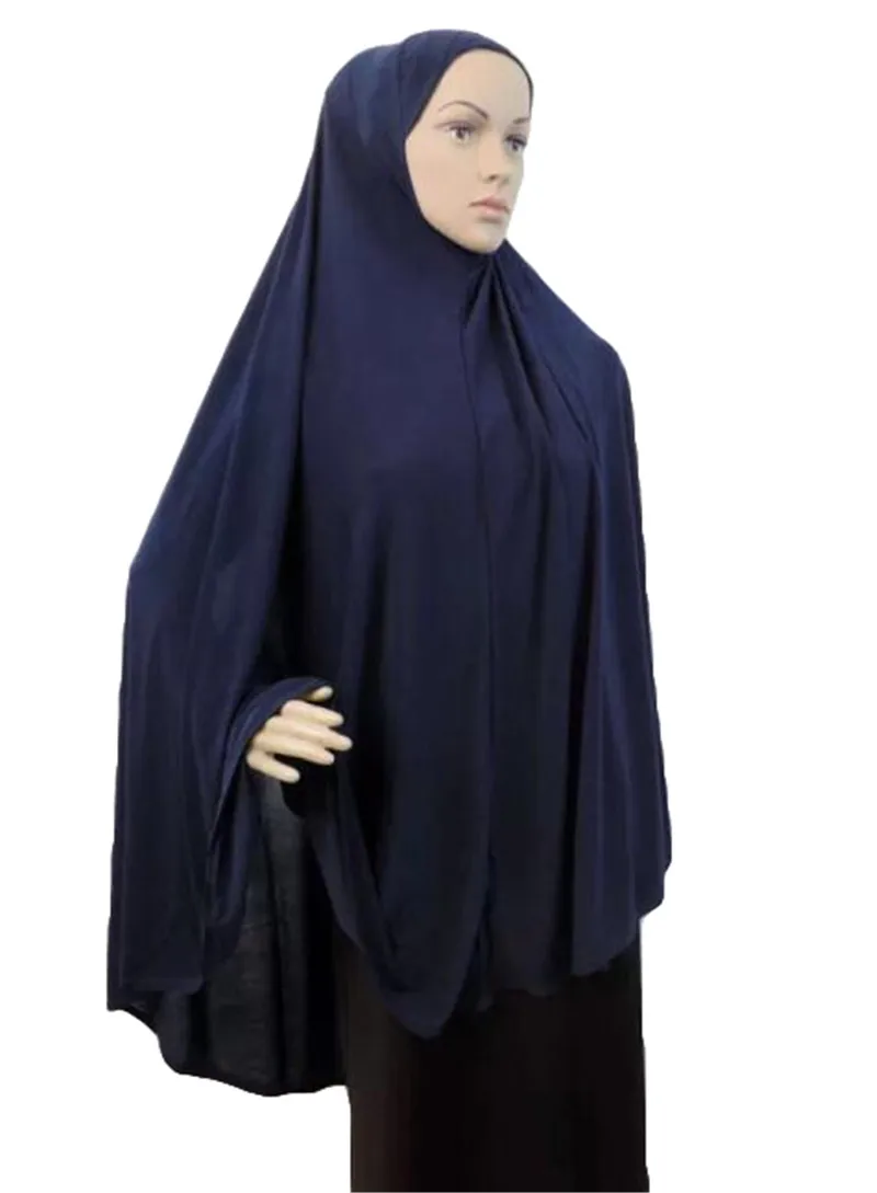 Large Full Cover Muslim Women Prayer Dress Niquab Long Scarf Khimar Hijab Islam Overhead Clothes Robes Ramadan Arabic Headdress