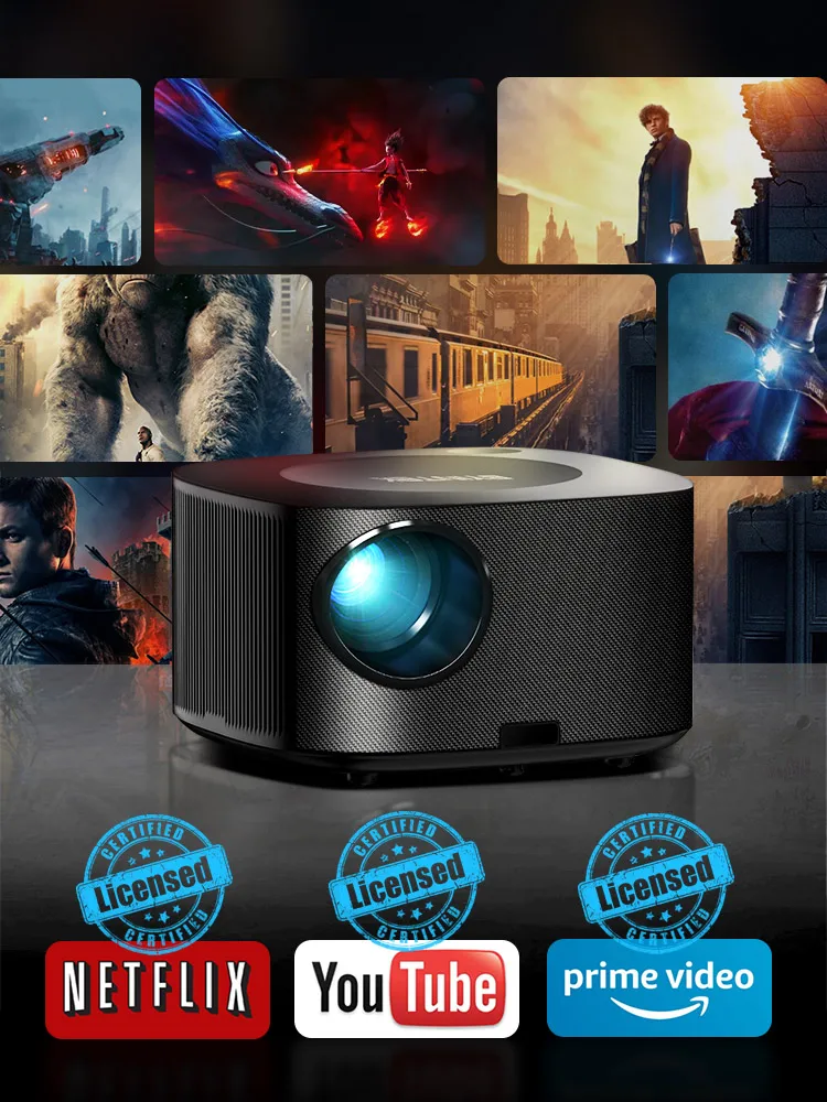 BYINTEK X30 Upgrade 1080P Full HD Gelicentieerd Netflix TV-systeem AI Autofocus Dolby Smart WIFI LCD LED Video Home Theater Projector