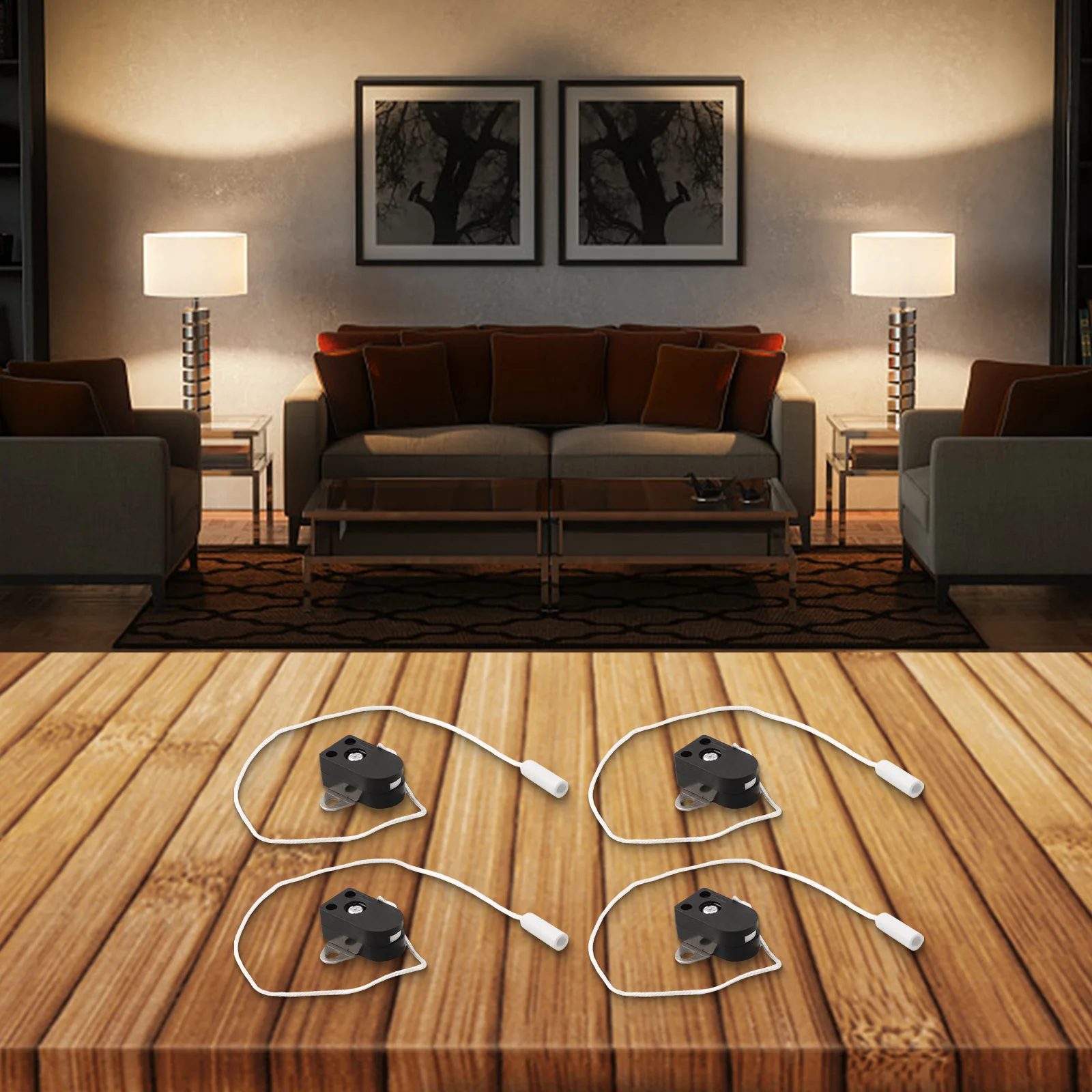 家具照明シャンデリア制御ミニプルスイッチ 2 穴プレートデザイン 250V 2A 定格コンパクトデザインミニサイズ