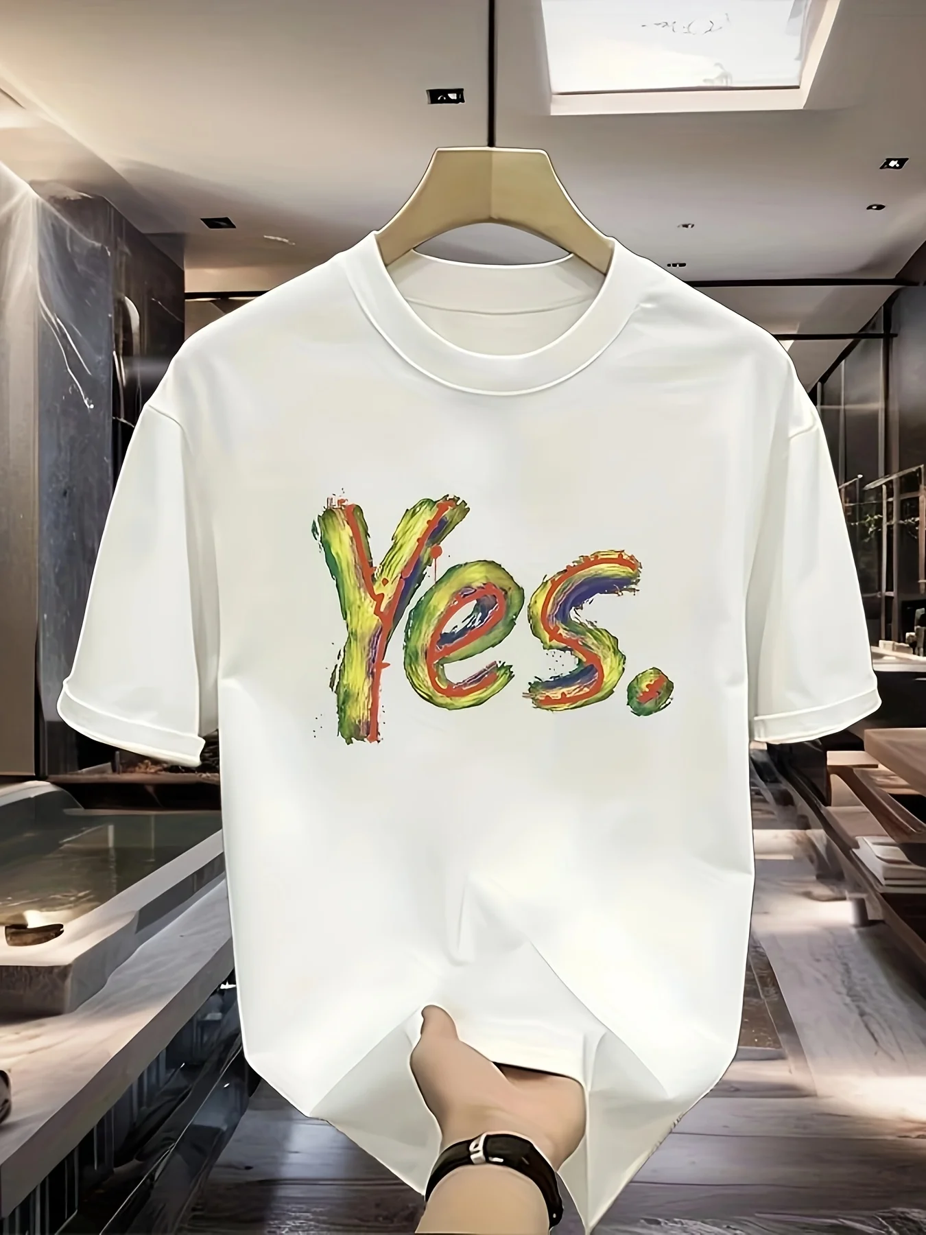 

Men's Cotton Oversized T-Shirt Summer Casual Loose Fit Round Neck Short Sleeve Tee for Casual Attire Father's Day Gifts