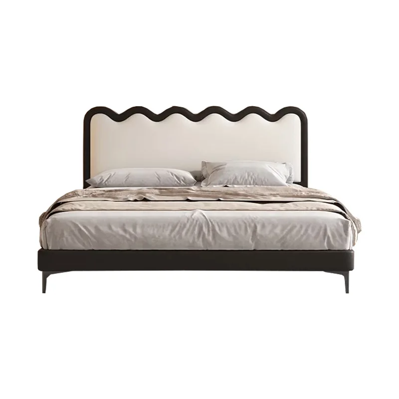 

French Vintage Cream Wave Ripple Bed