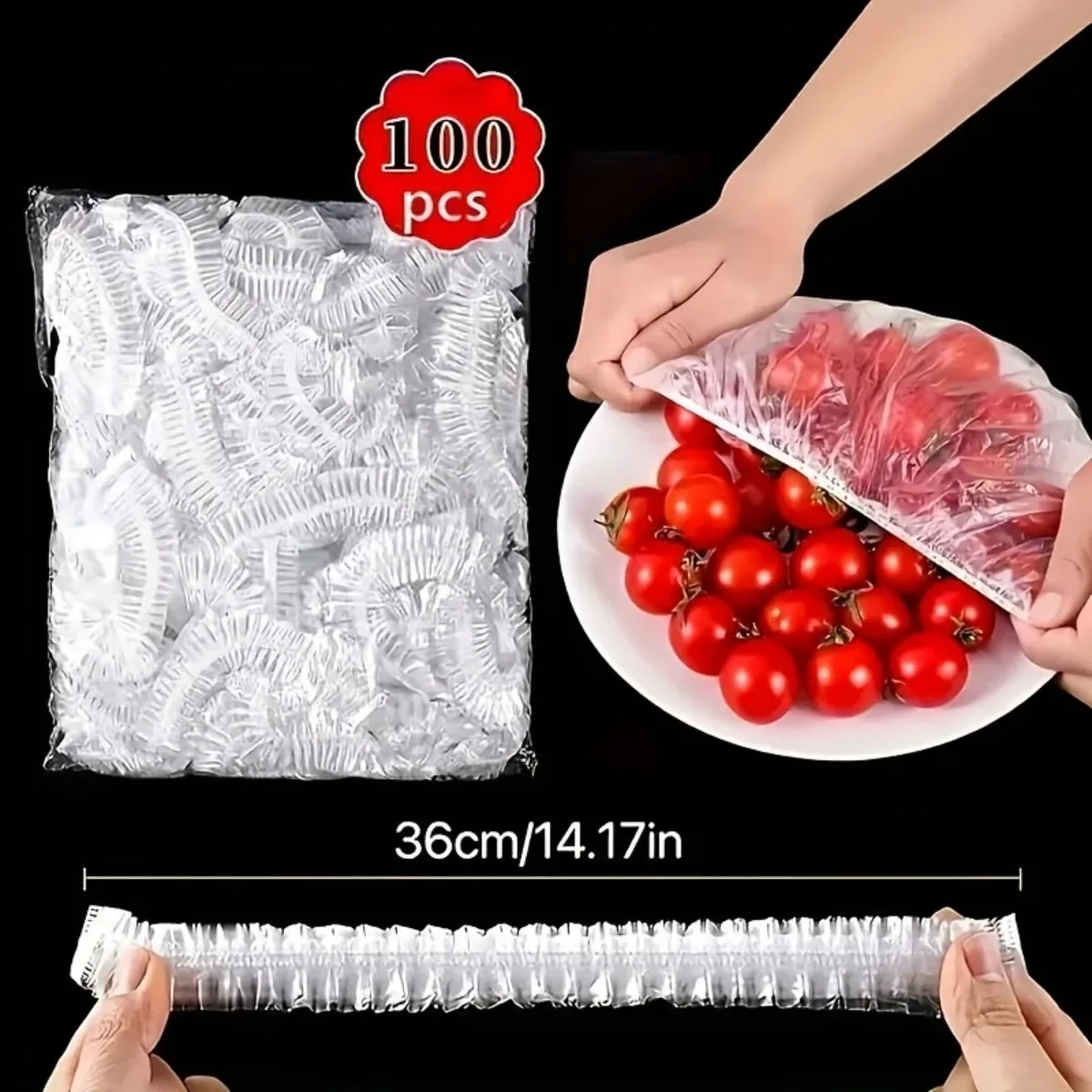 Elastic Food Covers Reusable Transparent Stretchable Bowl Plate Seals Used For Alternative Foil Deli Covers