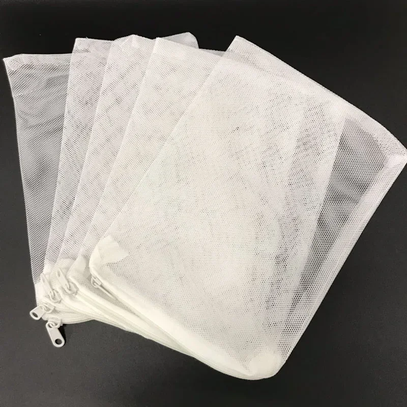 White 5Pcs Filter Net Bag Mesh Bag Acquarium Pond For Bio Ball Carbon Media Ammonia Aquarium Fish Tank Isolation Bag Accessories