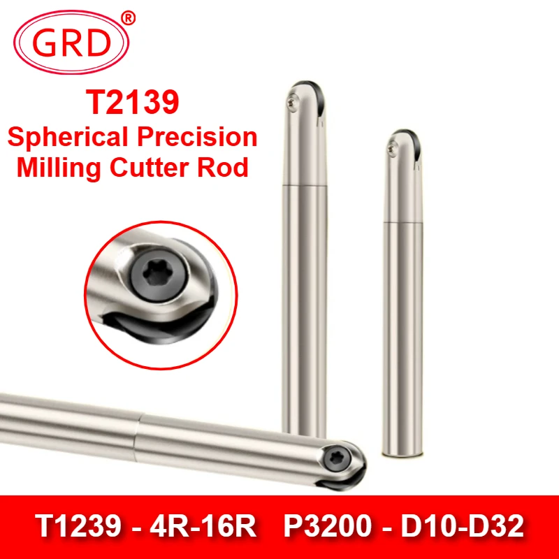 Mirror Ball End Mill T2139 Series C10/C12/C16/C20/C25 4R-10R Ball Milling Holder for P3200 Finish Machining
