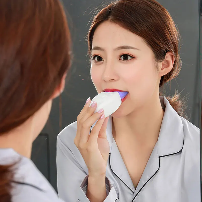 Cepillo de dientes eléctrico ultrasónico, limpieza Dental automática de silicona tipo U, resistente al agua, descarga de 360 grados